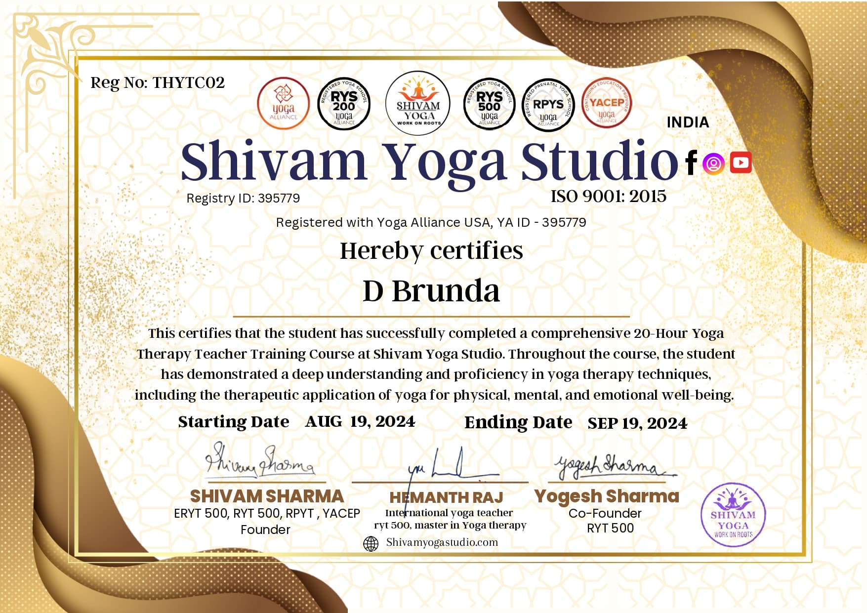 Yoga Certification 3